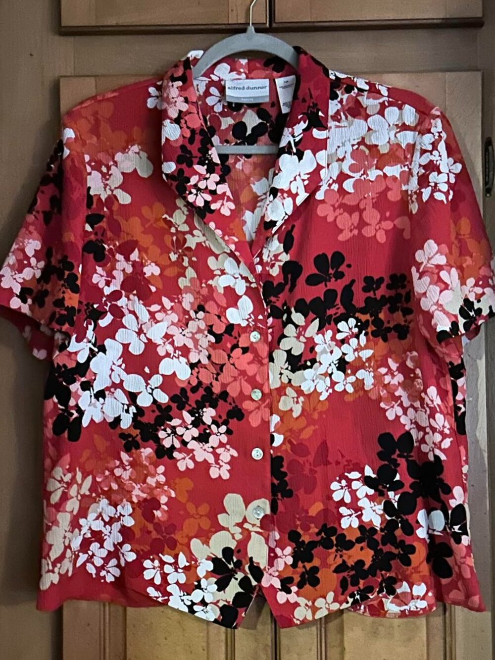 Alfred Dunner Red Floral Top 14P